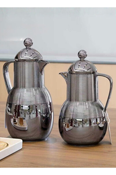 Louvre طقم ترمسين للشاي والقهوة، سعة 1 لتر و0.6 لتر | طقم ترمس معزول فاخر بلو...