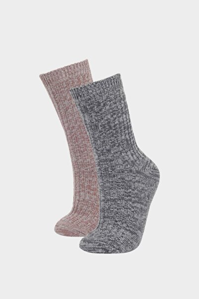 DeFacto Дамски зимни чорапи, 2 чифта F8880AXNS