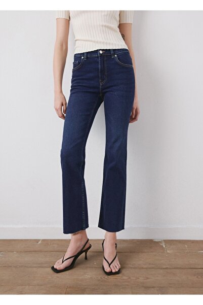 MANGO Woman Sienna flare crop jean pantolon