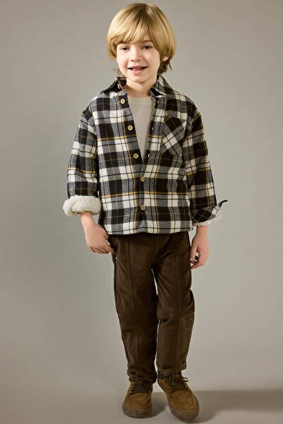 DeFacto Pantaloni din velur cu talie elastică pentru bebeluși băieți G0076A525WN