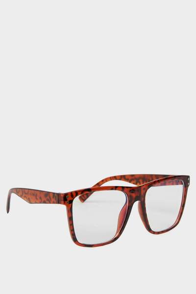 DeFacto Women's Blue Glass Black Framed Glasses G5239Axns