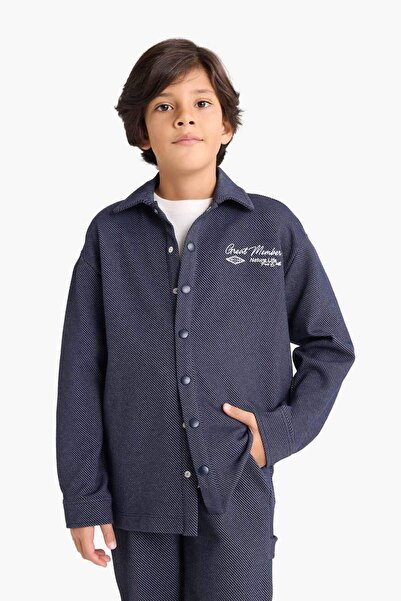 DeFacto Cămașă cu mânecă lungă brodată pentru băieți G3273A825WN