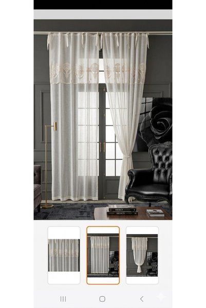 CASA NATURALE Linen Look Panel Curtain Ecru (Measurements Width X Length)