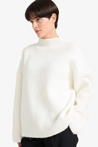 DeFacto Υπερμεγέθες πλεκτό πουλόβερ με μισό ζιβάγκο G0235AX25WN