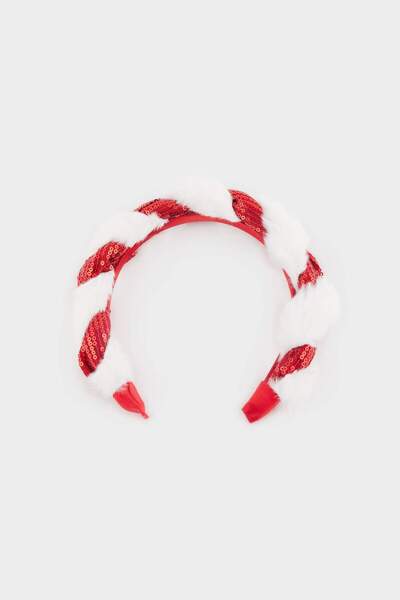 DeFacto Women's New Year's Candy Cane Themed Crown F7055Axns