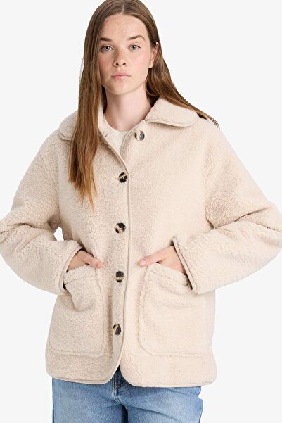 DeFacto Faux fur cu potrivire normală Faux fur F3397AX25WN