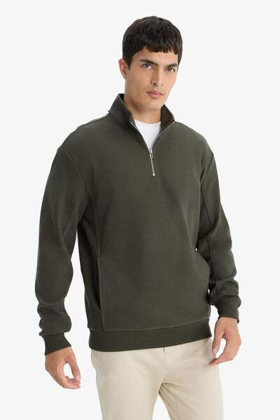 DeFacto Regular Fit Half Zip Sweatshirt E9629Ax25Au