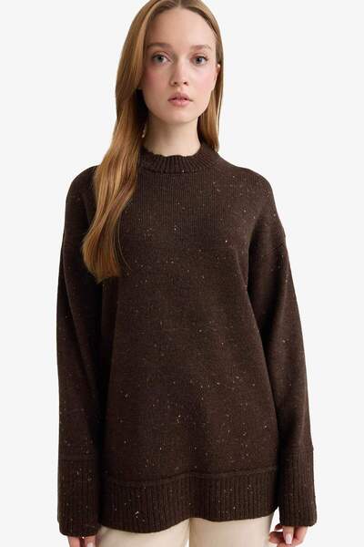 DeFacto Loose Fit Crew Neck Knitwear Tunic F3242Ax25Wn