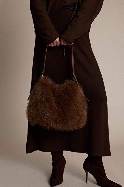 DeFacto Women's Plush Crossbody Bag F1251Axns