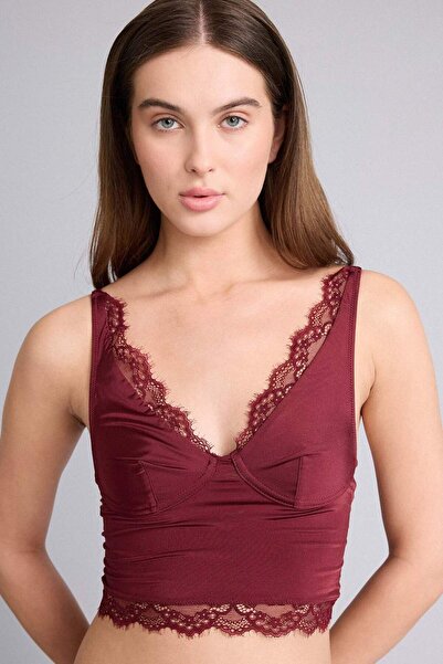 DeFacto Satin Lace Detailed Top F7608Ax25Wn