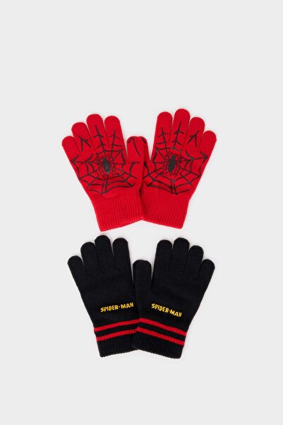 DeFacto قفازات مارفل سبايدرمان منقوش مكونة من قطعتين للأولاد F2404A825WN