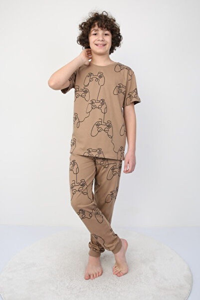 bunny hopp Set de pijamale de vară cu mânecă scurtă cu model pentru consolă d...