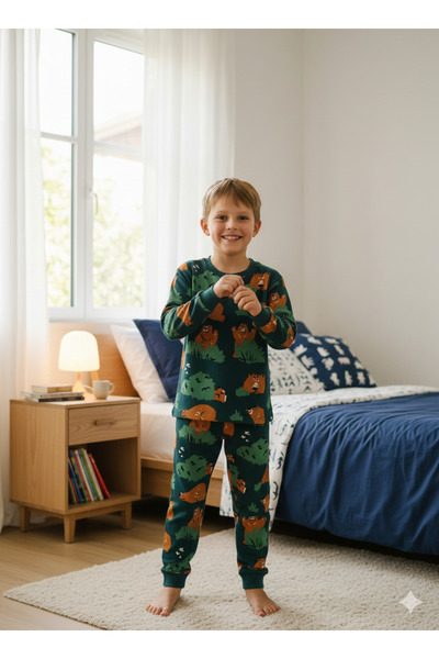 bunny hopp Chlapecká pyžamová souprava ze 100% bavlny s interlokovým vzorem m...