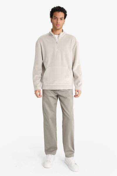 DeFacto Beli Bağcıklı Wide Leg Pantolon F6131AX25AU