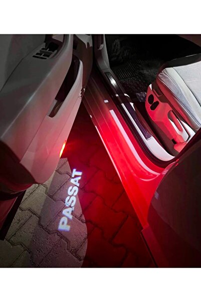 Otobestto Volkswagen Aksesuar Passat Yazılı B8-B7-B6 Kapı Altı Logolu Aydınlatma Işığı