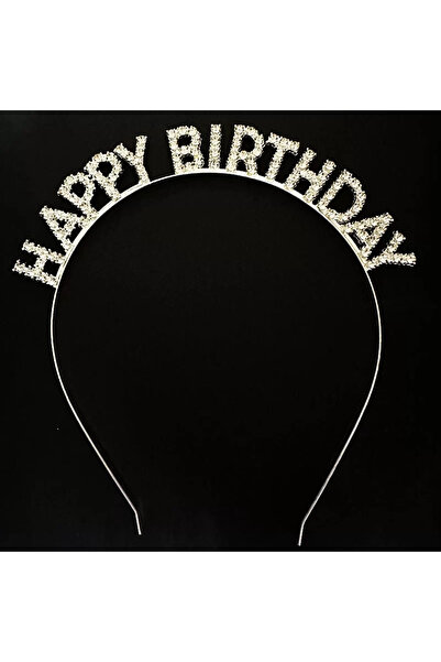 Go İthalat Silver Crystal Stone Happy Birthday Crown Imported Product a Quali...