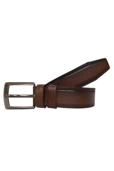 GoDeri Коричневий ремінь шириною 4 см з оригінальним візерунком - dk-0060