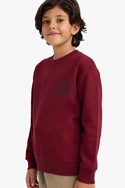 DeFacto Hanorac pentru băieți, cu gâtul rotund, simplu, simplu, cu blană moal...