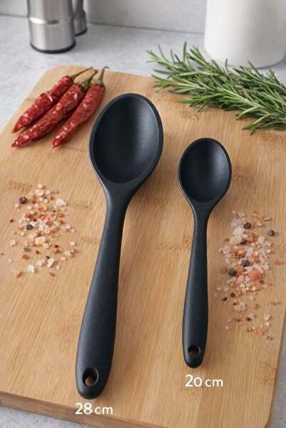 TARIK HOME 28-20 cm Ultra Sert Uçlu Yüksek Isıya Dayanıklı Silikon Servis Kaş...