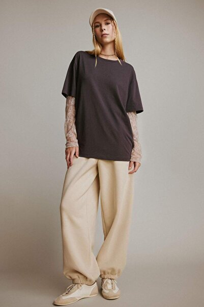 DeFacto Χοντρό παντελόνι Jogger με κορδόνια στη μέση F8558AX25AU