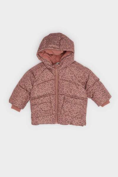 DeFacto Větruodolná nepromokavá bunda s kapucí a vzorem na zip pro holčičku E...