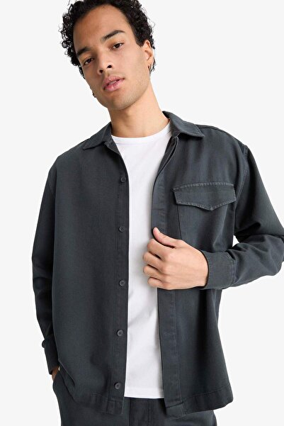 DeFacto %100 Pamuk Boxy Fit Gömlek F7124AX25AU