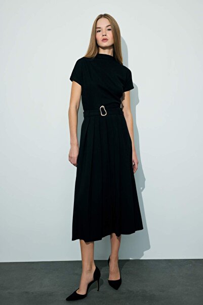 DeFacto Regular Fit High Waist Belted Maxi Skirt G0974Ax25Wn