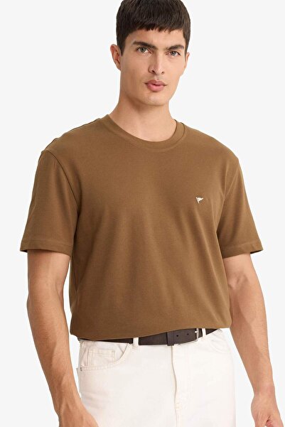 DeFacto Μπλουζάκι με κοντό μανίκι με λαιμόκοψη F9897AX25SM