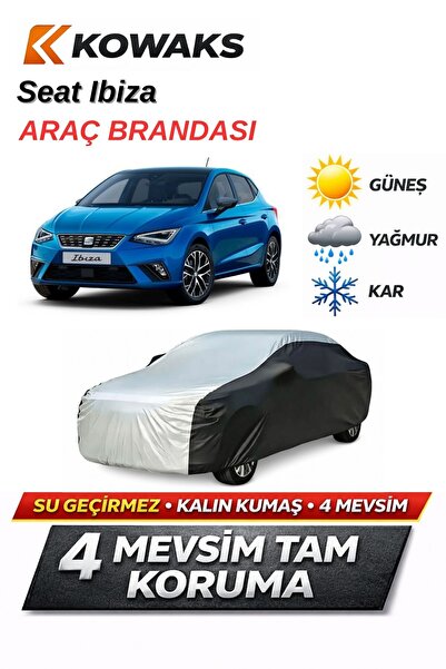 KOWAKS Seat Ibiza Oto Branda, Araba Brandası, Siyah-Gri