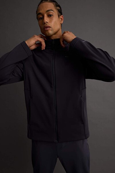 DeFacto Water Repellent S Slim Fit Slim Fit Zippered Softshell m Transitional...