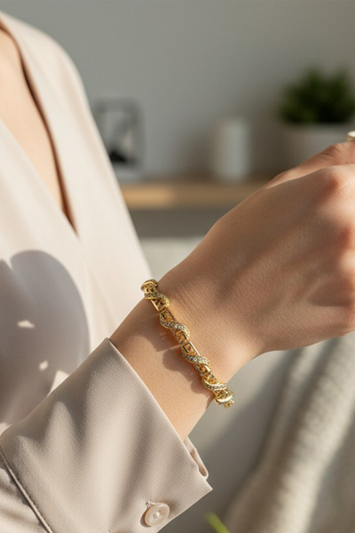 XUPING JEWELRY Stil Incisi/Xupıng Jewelry 14 Ayar Altın Kaplama Kare Sarmalı ...