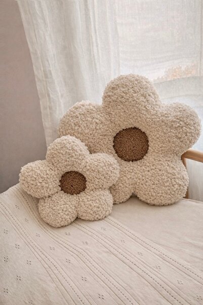 Cherry Bloom Cotton Teddy Peluş 2'li Papatya Yastık 35 x 20 cm