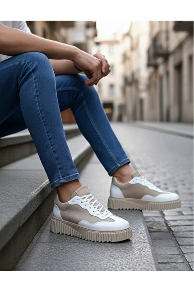 BOA BA0802 Krem suzad visoke patike muške ležerne cipele