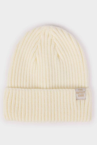 DeFacto Kız Bebek Dokuma Etiketli Triko Bere E9999A525WN