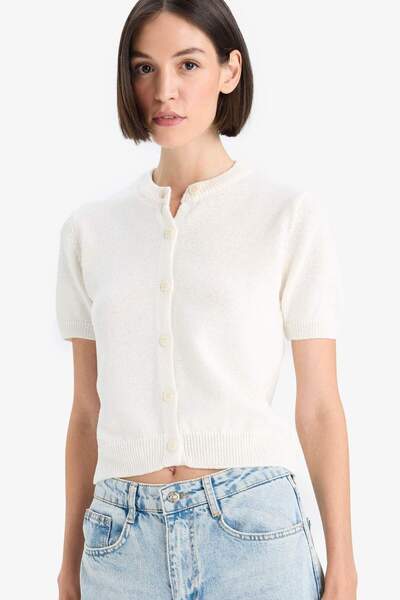 DeFacto Regular Fit Crew Neck Knitwear Cardigan F8302Ax25Au