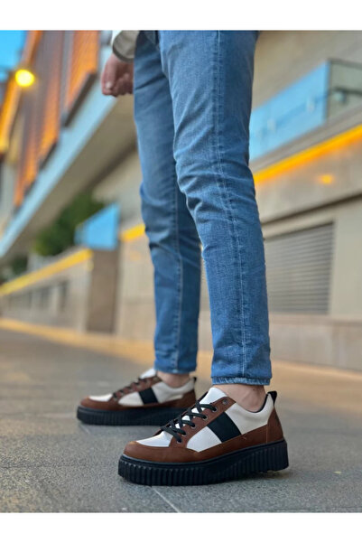 BOA BOA BA0804 - Ψηλά μαύρα ανδρικά παπούτσια με καφέ λεπτομέρεια και κορδόνια