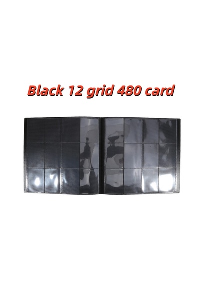 Choice4 ألبومات وحافظات بطاقات سوداء بسعة 12 شبكة-480، تتسع لـ 160/360/480/54...