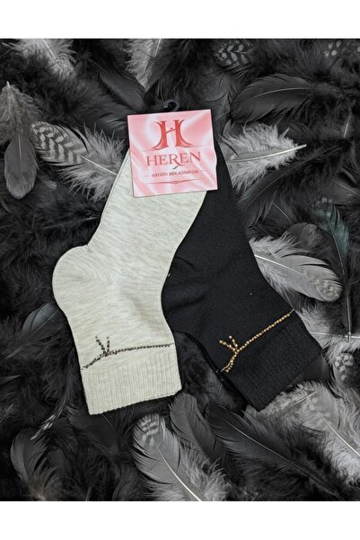 HEREN SOCKS HEREN Zincir Kurdela Desenli ,Taşlı ,Parfüm Kokulu, Premium Seris...