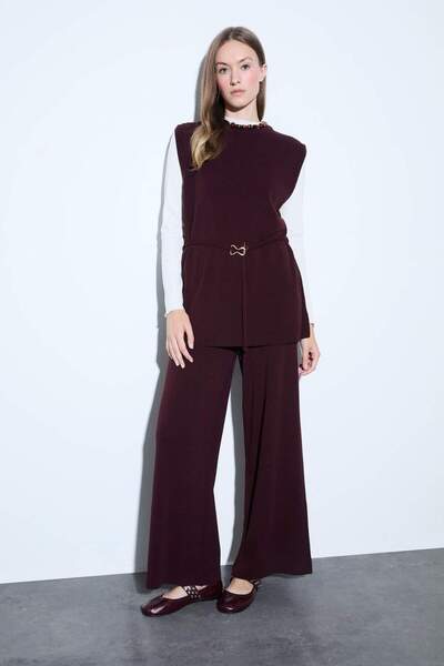 DeFacto Relax Fit Triko Pantolon Basic Düz Beli Lastikli Geniş Paça V0088AZ25WN