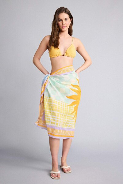 DeFacto Regular Fit Palmiye Desenli Pamuklu Pareo E8220AX25HS