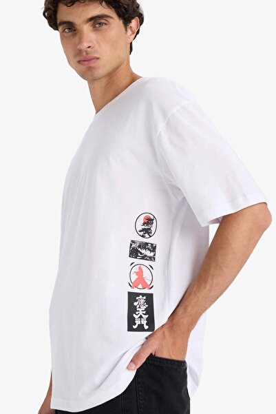 DeFacto 100 % Baumwolle, Boxy Fit, Rundhalsausschnitt, bedrucktes Kurzarm-T-S...