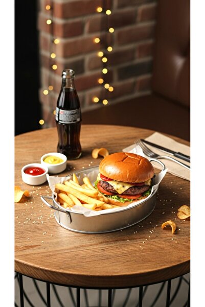 Home GreyfurtArt Kulplu Tepsi Sunum Tepsisi Kafe Tip Patates Kızartması Hambu...