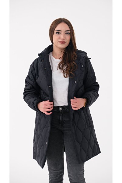 Blues Outlet ΓΥΝΑΙΚΕΙΑ ΜΕ ΚΟΥΚΟΥΛΑ ΚΡΥΕΛΙ ΜΕ ΣΧΕΔΙΟ ΚΑΠΙΤΑΝΟ ΠΑΛΤΟ-ΣΚΟΥΡΟ ΜΠΛΕ