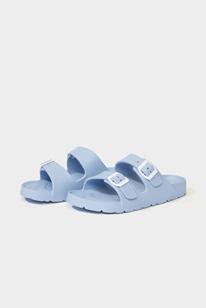 DeFacto Γυναικείες παντόφλες Eva με διπλό λουράκι με επίπεδη σόλα E3135AX25HS