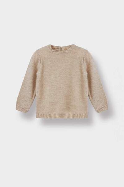 DeFacto Crew Neck Knitwear Beige Baby Boy Sweater A5036A5/Bg155