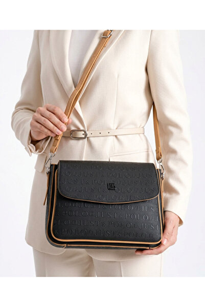 Just Polo حقيبة كتف وحقيبة كروس نسائية بحزامين و6 أقسام Jp4063tm Jp4063tm أسو...