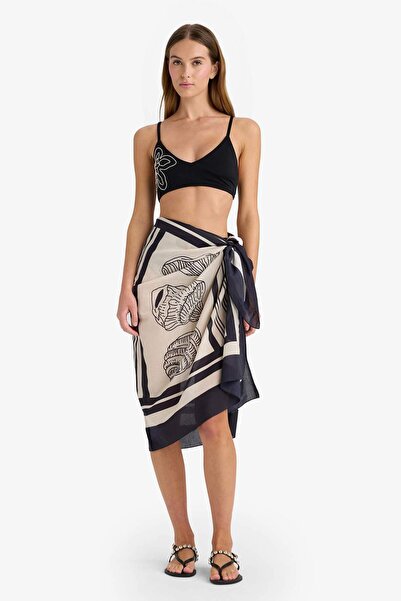 DeFacto Pareo od pamuka sa uzorkom palme, regularnog kroja E8220AX25HS