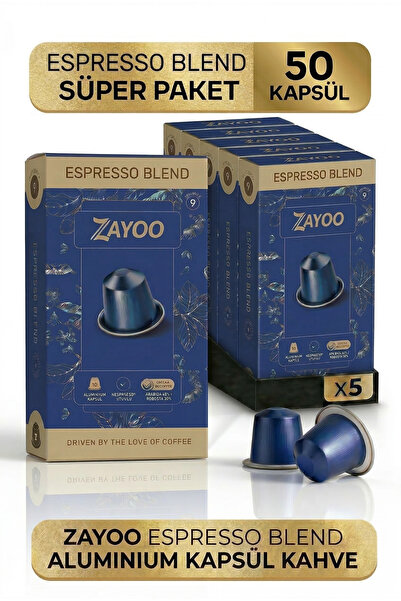 Zayoo Nespresso Original Uyumlu Alüminyum Kapsül - 5 Adet Espresso Blend 9 - ...