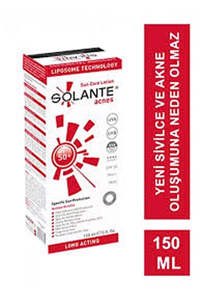 Solante Güneş Losyonu Acnes Akne Önleyici Spf 50+ Faktör 150 ml