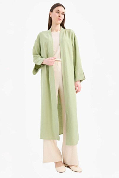 DeFacto Relaxed Fit Basic Unifarben Midi-Kimono D9929AX25SM